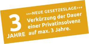 3 Jahre Privatinsolvenz
